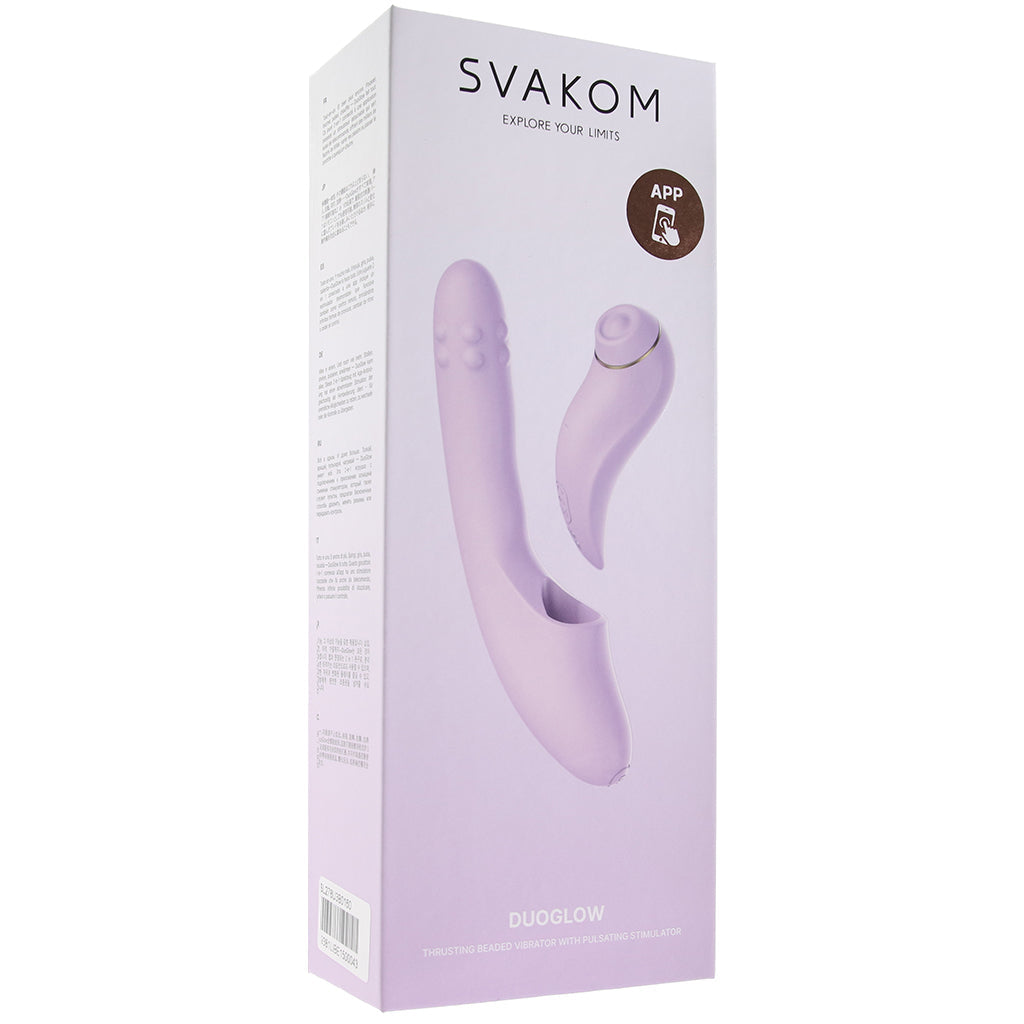 DuoGlow Thrusting Beaded Vibe with Pulsing Stimulator