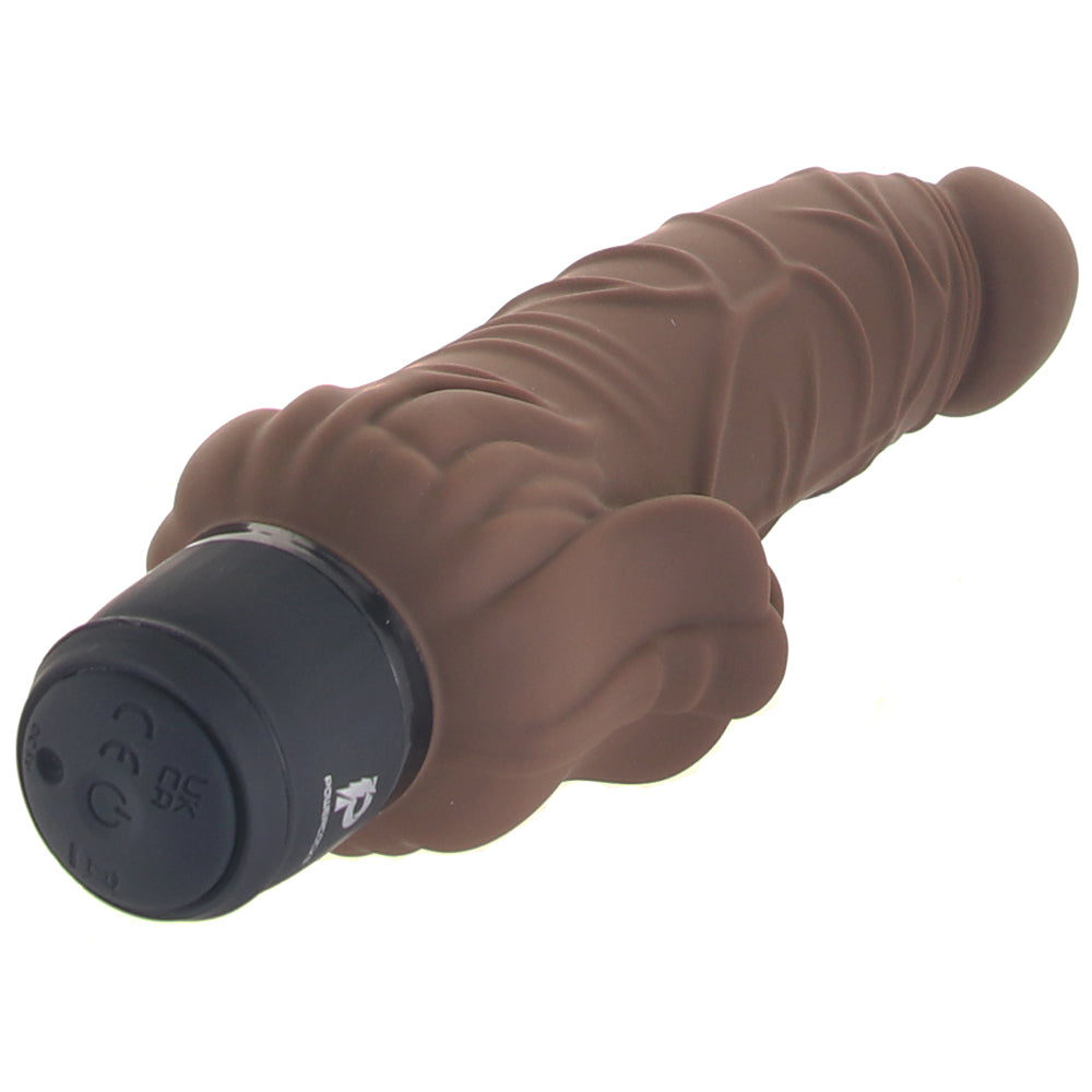 Power Cocks PowerCock 7 Inch Vibe with Clitoral Stimulator in Brown - Vibrators - HoneyHugs Canada (View 5)