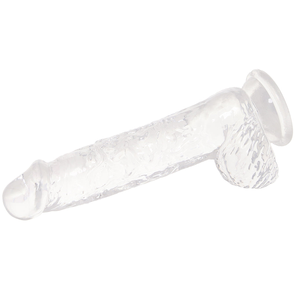 RealRock 5 Inch Realistic Ballsy Dildo in Crystal Clear
