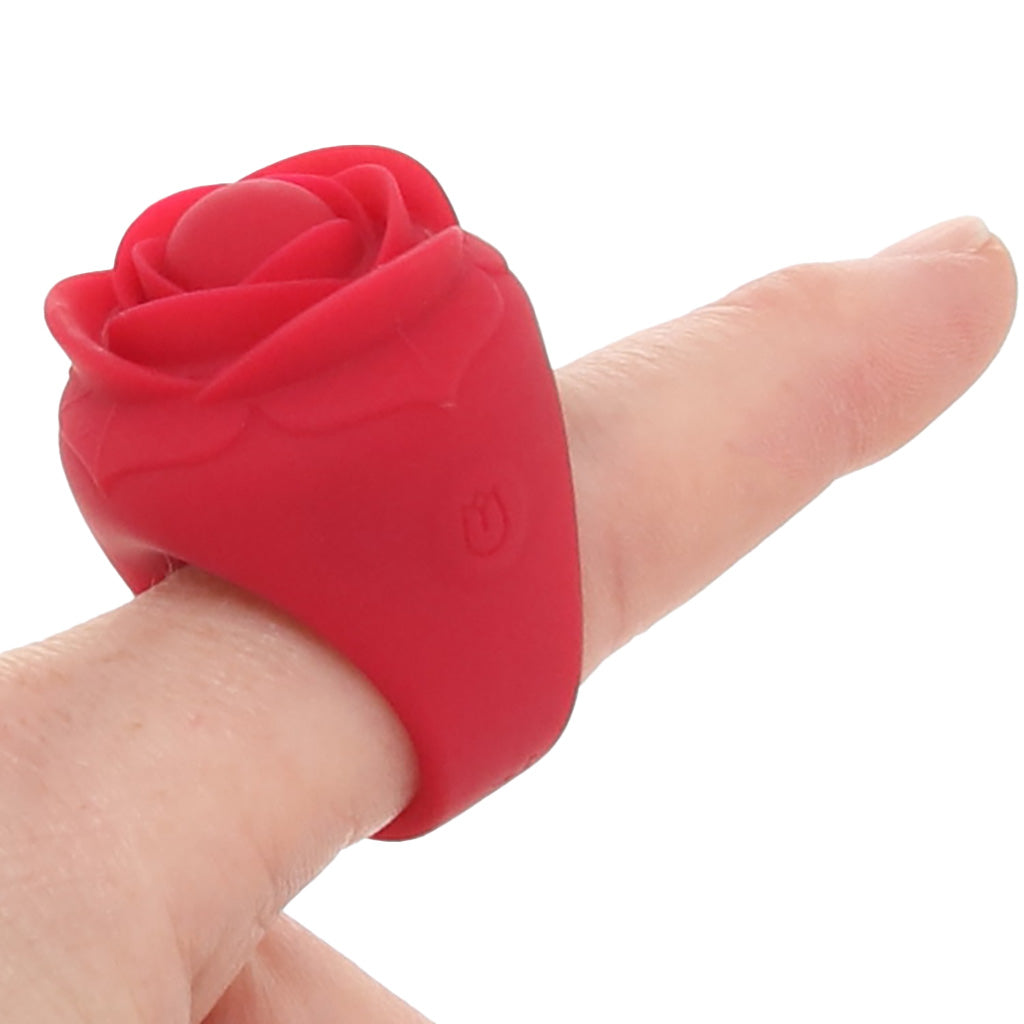 XR Brands Bloomgasm Rose Ring Finger Vibe - Vibrators - HoneyHugs Canada