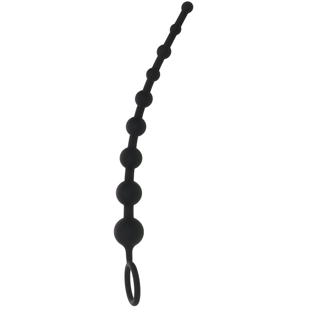 Electric Eel Seamless Silicone Anal Beads - All About Anal Black Edition for Gradual Pleasure