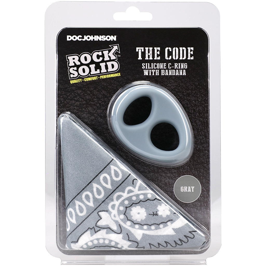 Rock Solid The Code C-Ring and Bandana Set in Grey