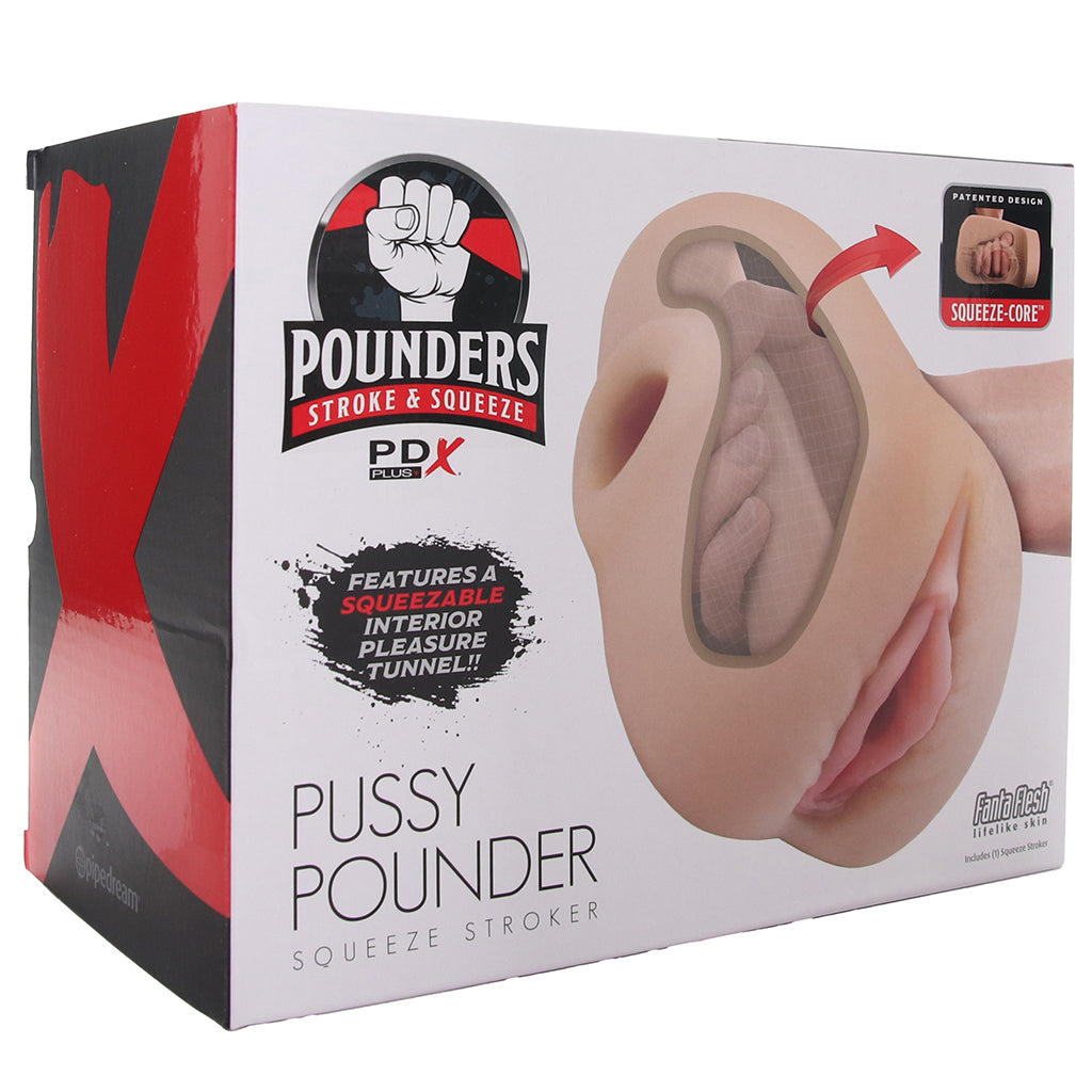 PDX Pussy Pounder Squeeze Stroker in Light