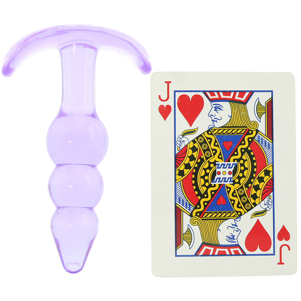 Jelly Rancher Ripple T Butt Plug: Luxurious Silicone Anal Pleasure for Beginners in Purple