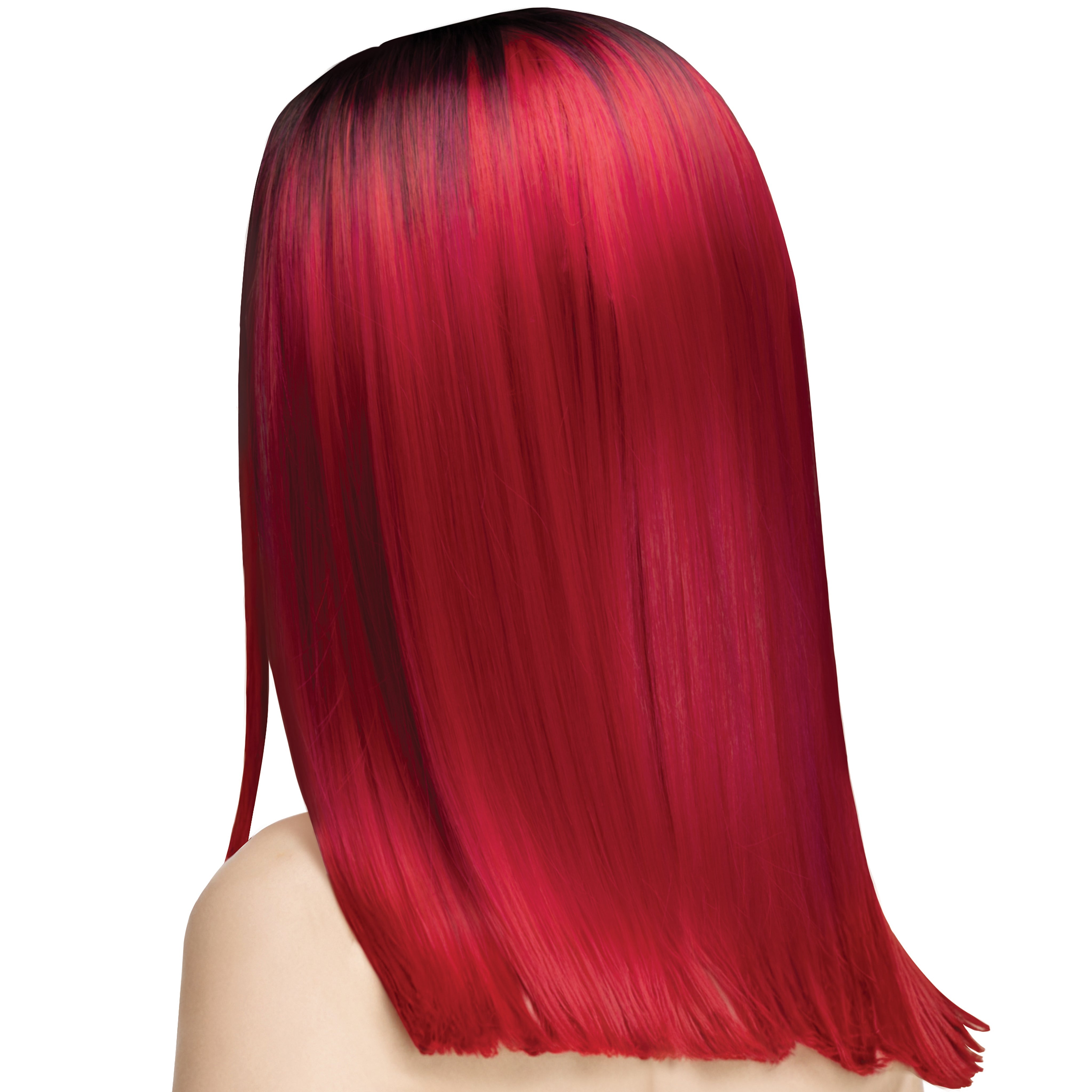 Rose Straight Wig in Red & Black