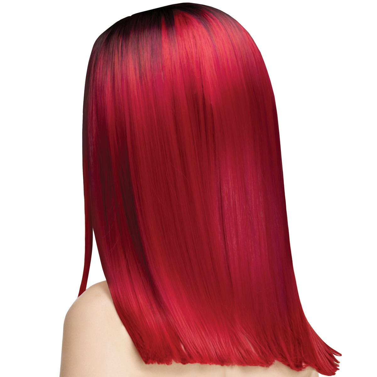 Rose Straight Wig in Red & Black