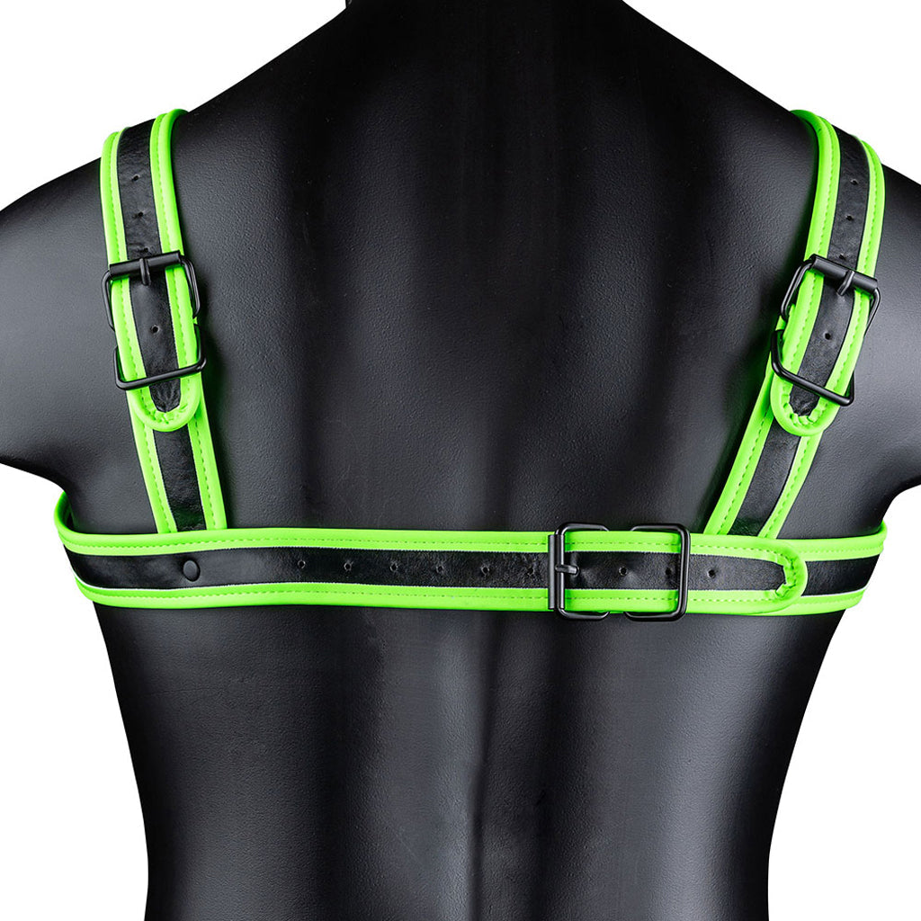 Ouch! Luminous Bulldog Buckle Harness – Glow-in-the-Dark Play & Statement Wear