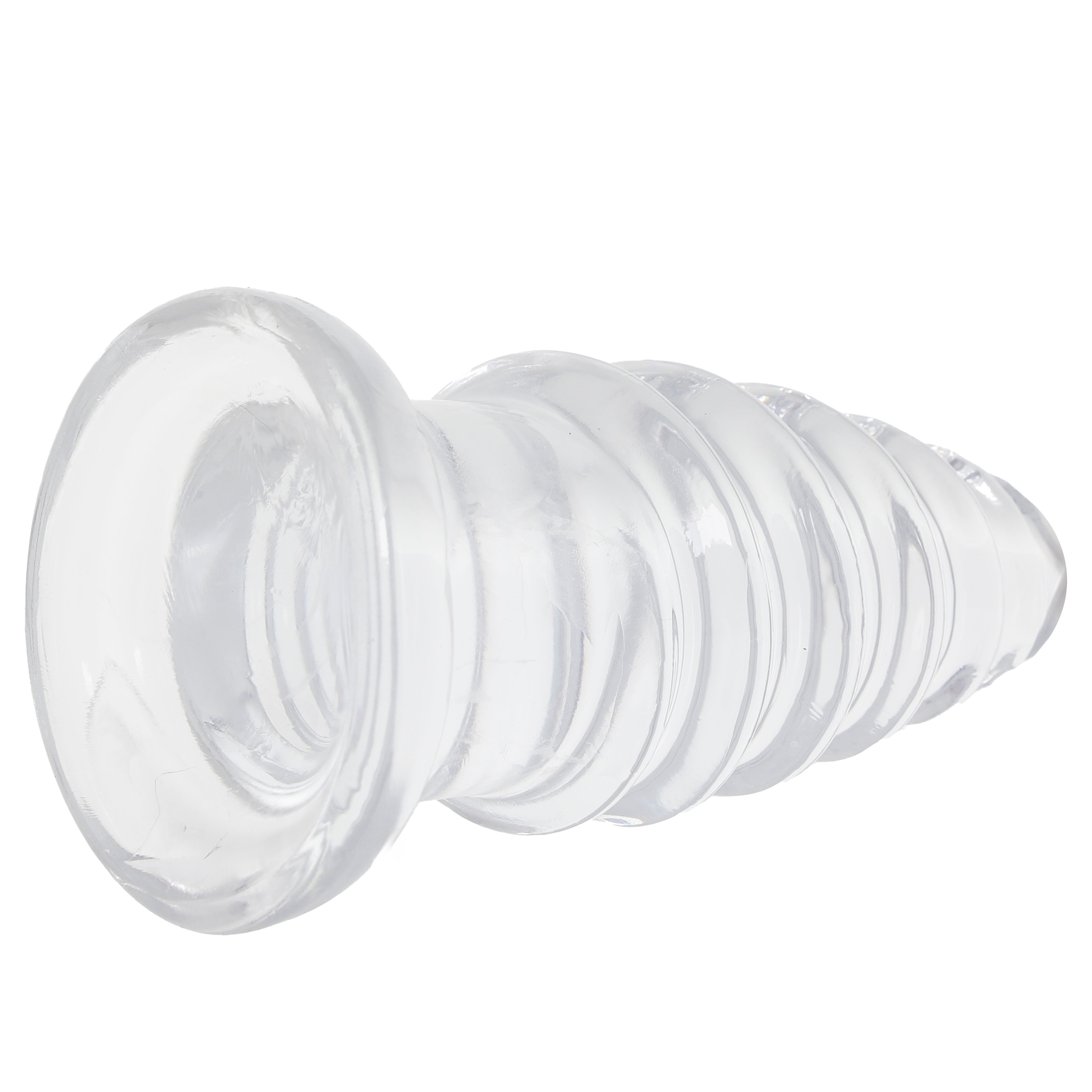 Crystal Jellies 7 Inch Anal Twist Butt Plug in Clear