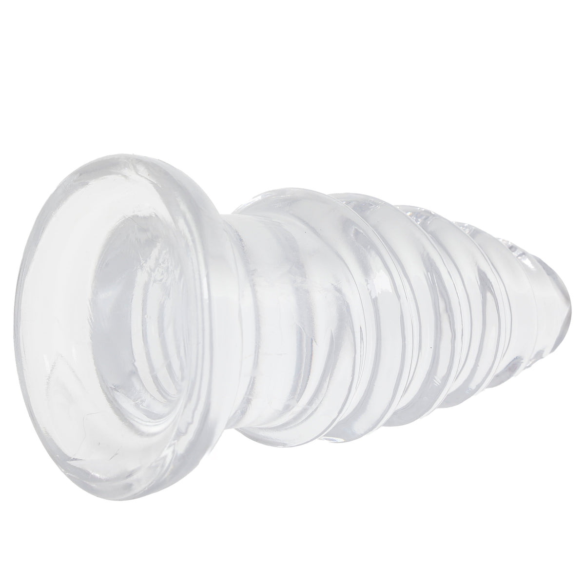 Crystal Jellies 7 Inch Anal Twist Butt Plug in Clear