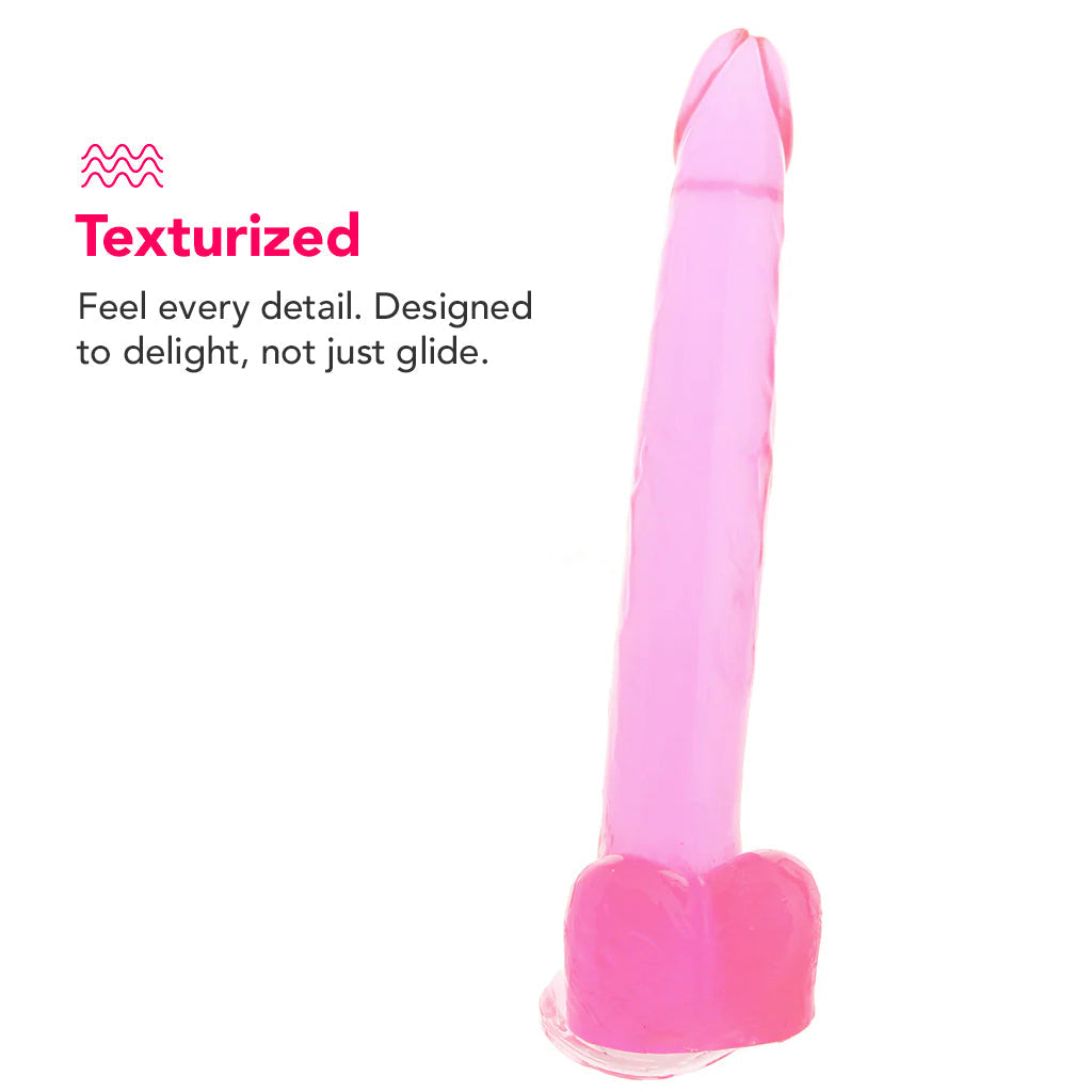 Size Queen 12 Inch Jelly Dildo in Pink