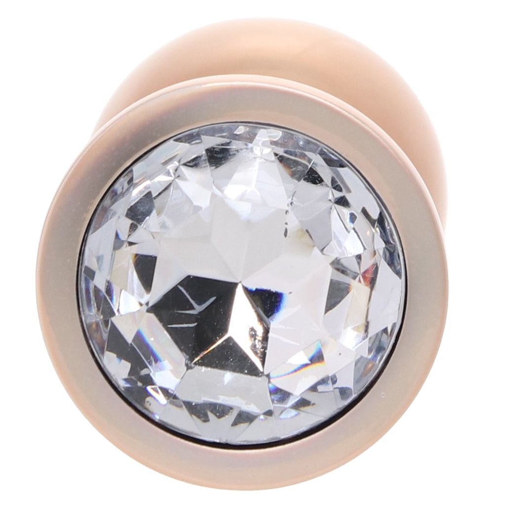 Rear Assets Small Metal Butt Plug in Champagne