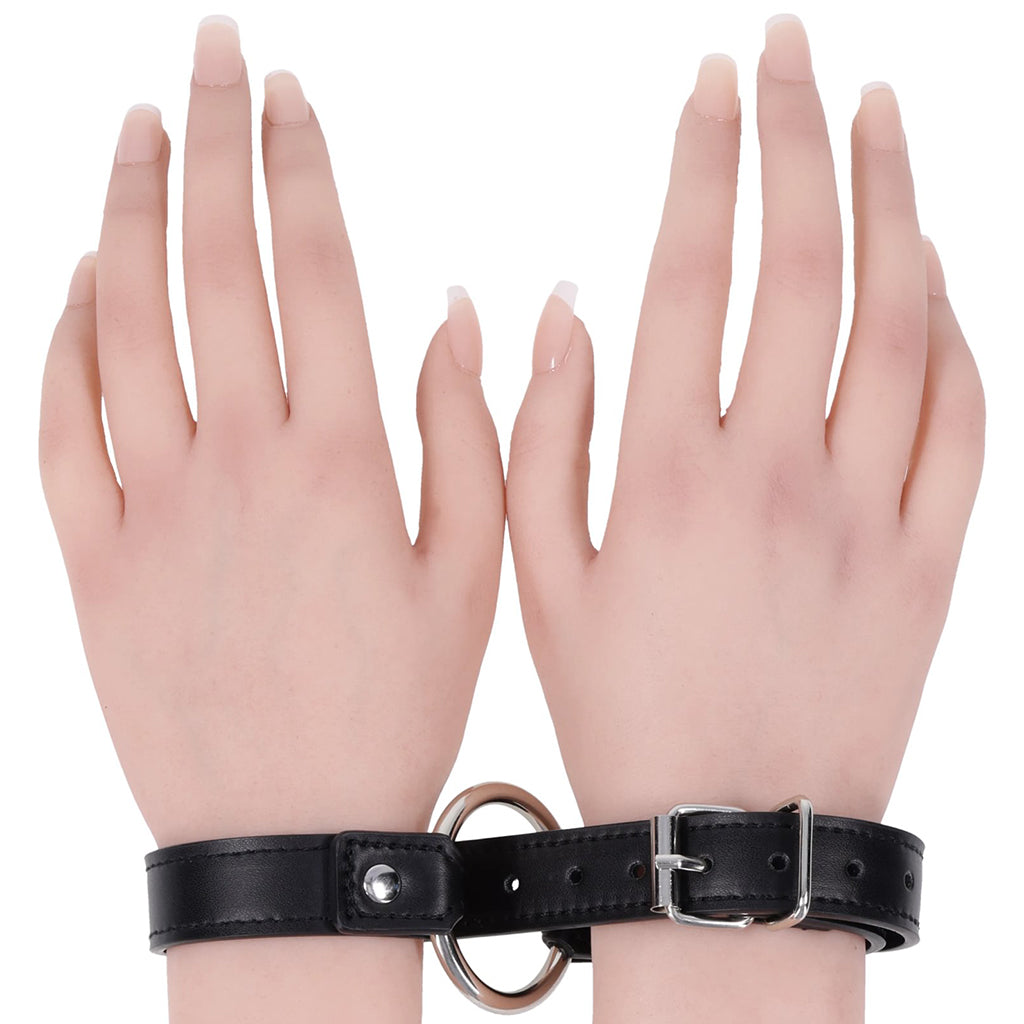 Shadow Convertible Faux Leather Cuffs | Versatile Bondage & Discreet Day Collar