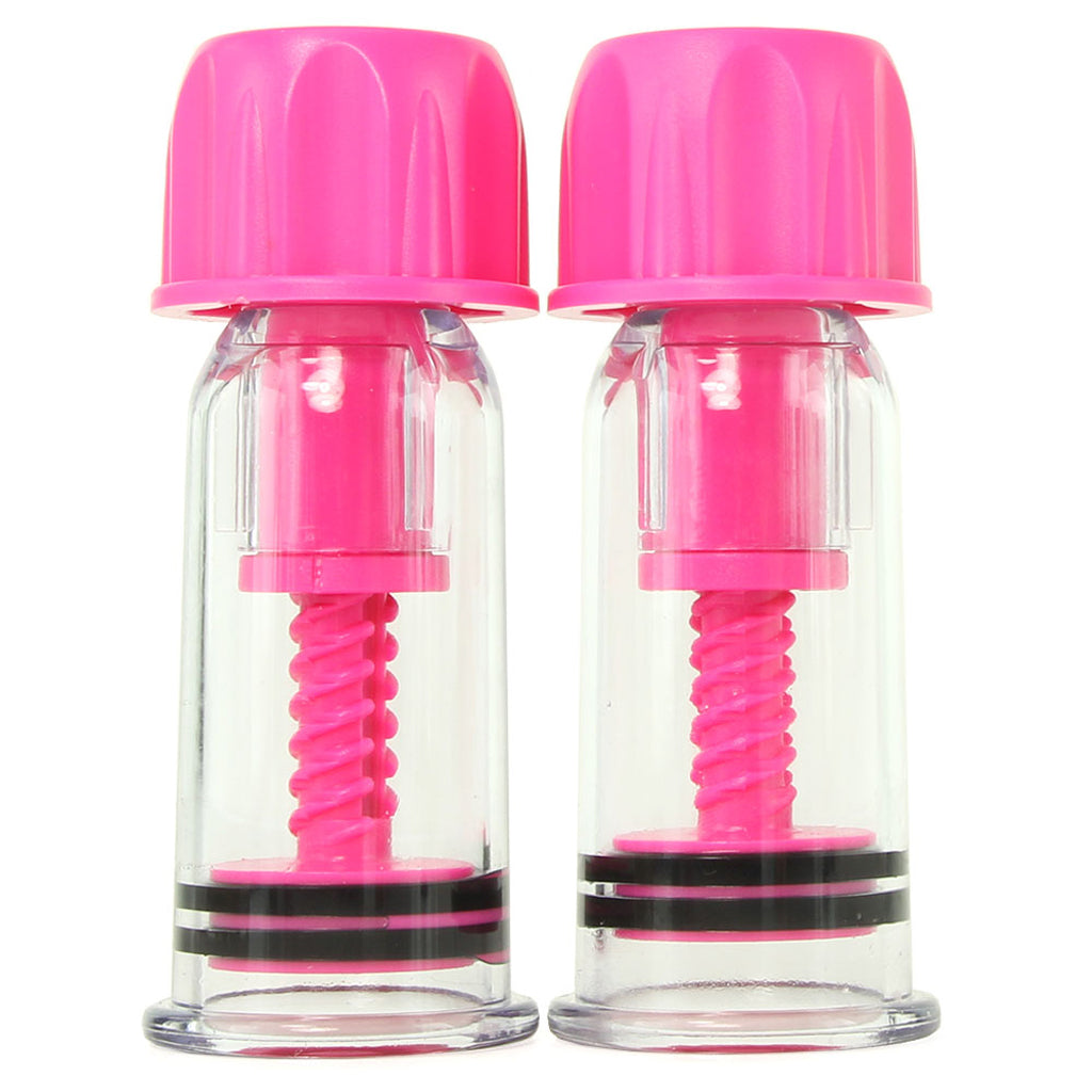 Pink Nipple Play Vacuum Twist Suckers: Gentle Suction, Intense Pleasure