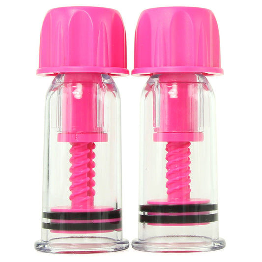 Pink Nipple Play Vacuum Twist Suckers: Gentle Suction, Intense Pleasure