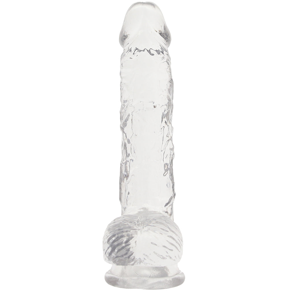 RealRock 5 Inch Realistic Ballsy Dildo in Crystal Clear