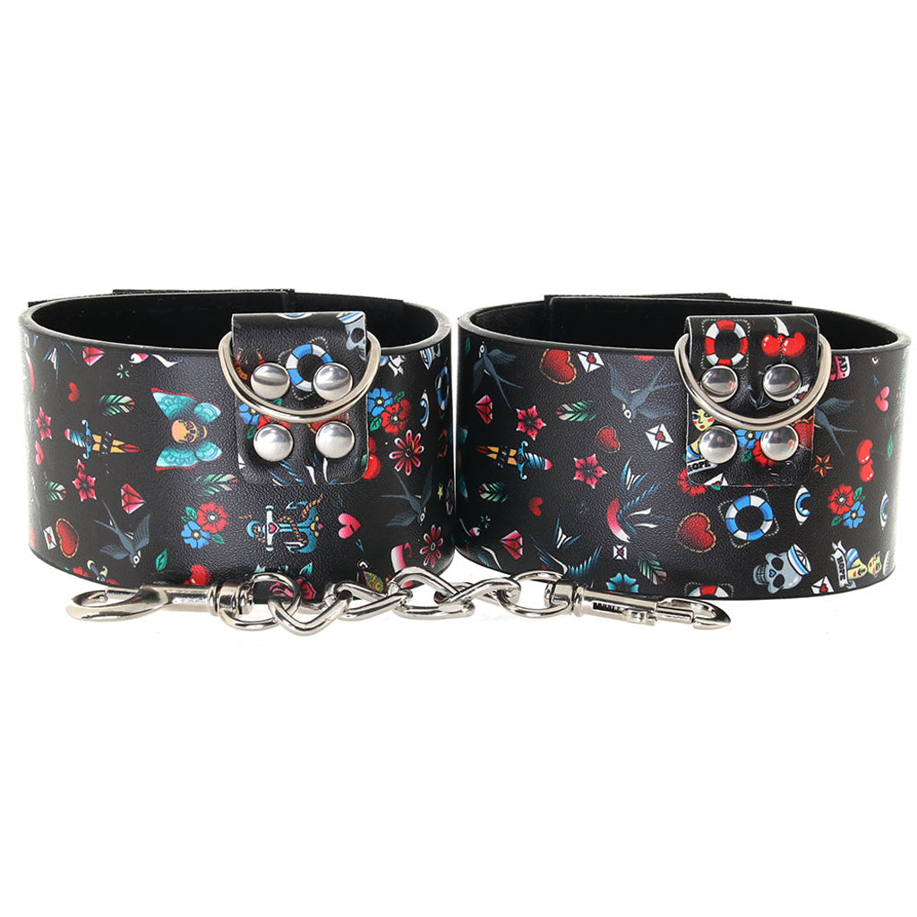 Ouch! Old School Tattoo Ankle Cuffs