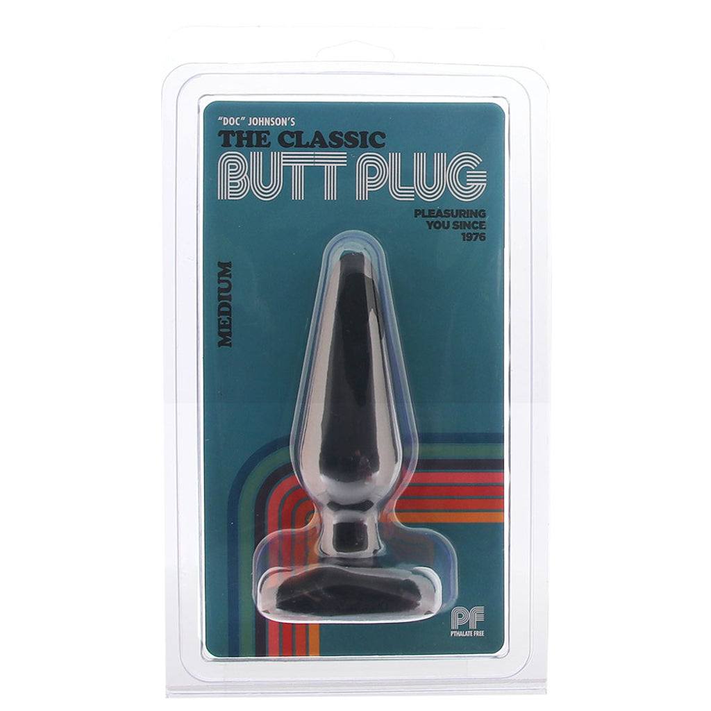 Doc Johnson's Signature Medium Black Butt Plug - Deep, Satisfying Pleasure