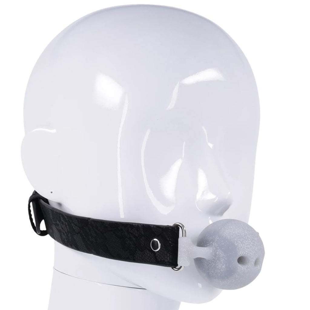 Sex & Mischief Lace Silicone Ball Gag | Breathable Elegance for Sublime Control