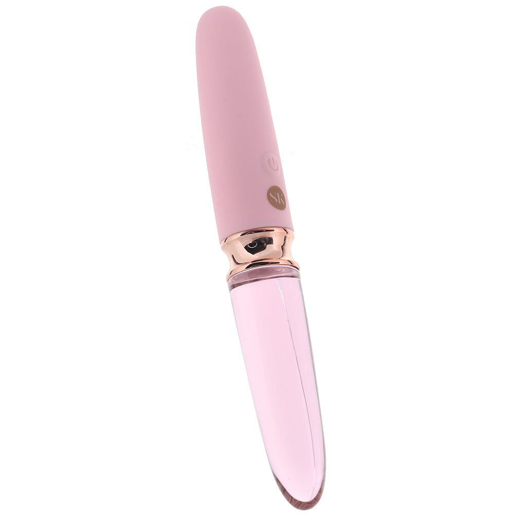 Secret Kisses Lipstick Dual Ended Glass Vibe