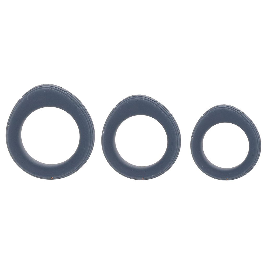 TriOOO Silicone Cock Ring Set