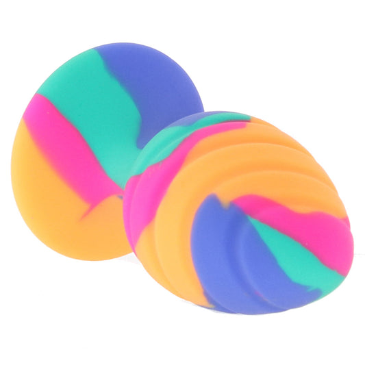 Cheeky Large Swirl Tie-Dye Butt Plug