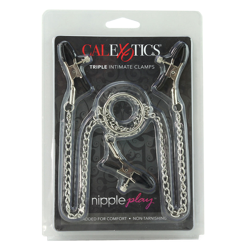 Unleash Desire: Triple Intimate Silver Clamps | Nipple & Clitoral Play