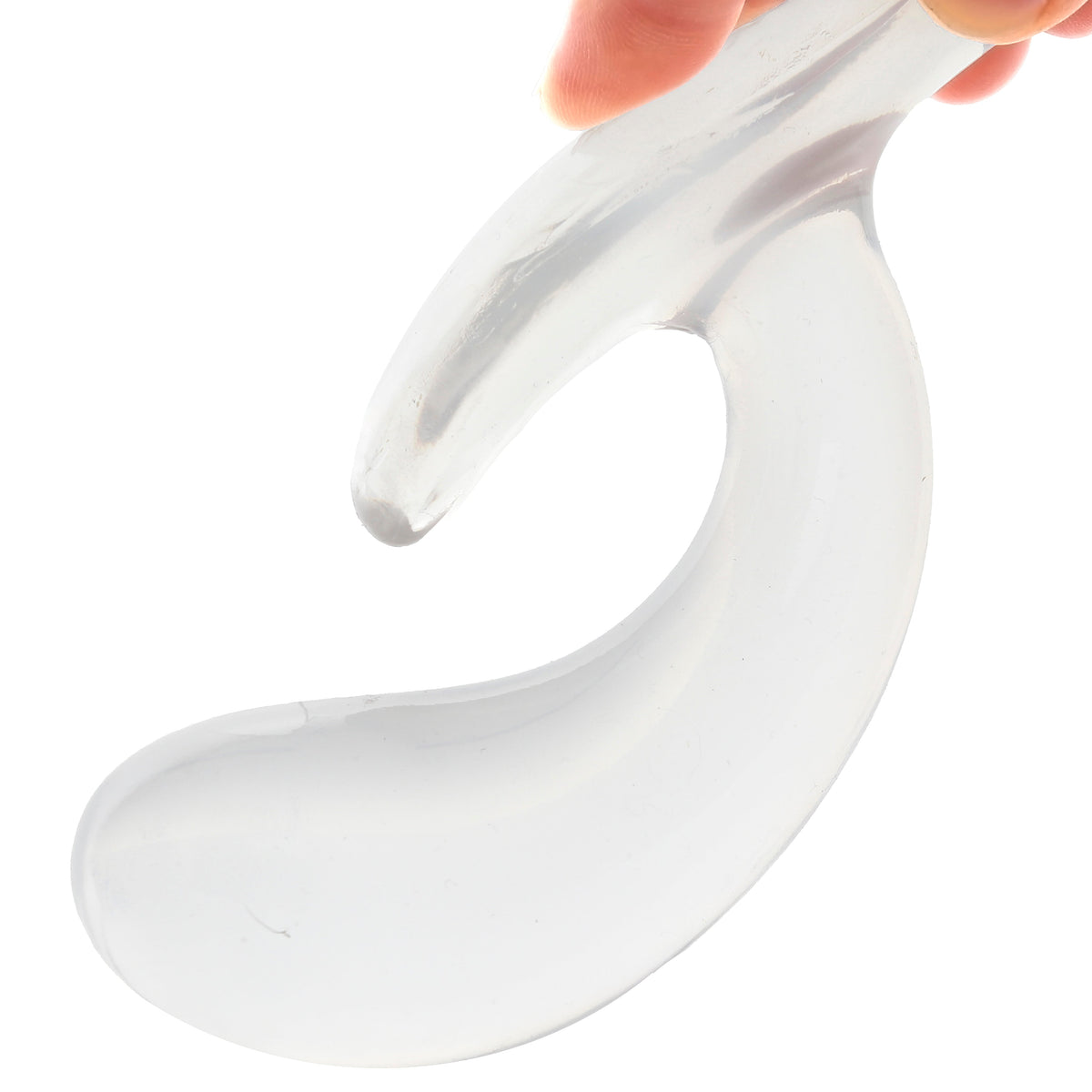 Crystal Jellies Curved Anal Trainer Set in Clear