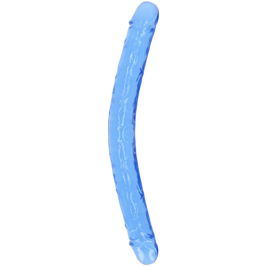 RealRock Crystal Jelly 18 Inch Double Dildo in Blue