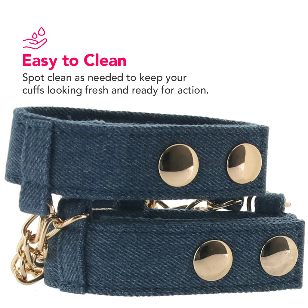 Ride 'Em Denim Wrist Cuffs