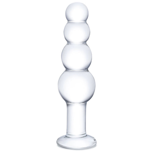 gläs 7.25 Inch Beaded Butt Plug