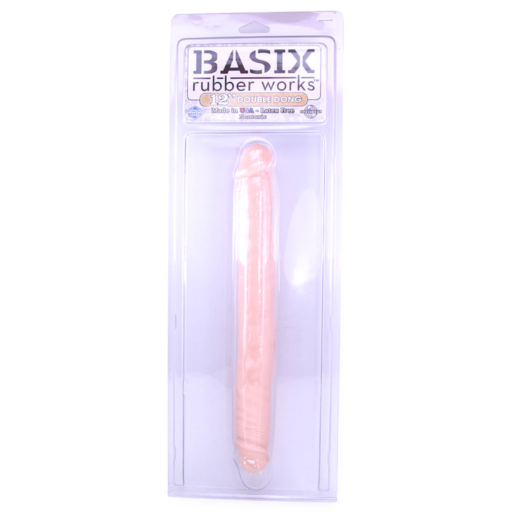 Basix 12 Inch Double Dildo in Flesh