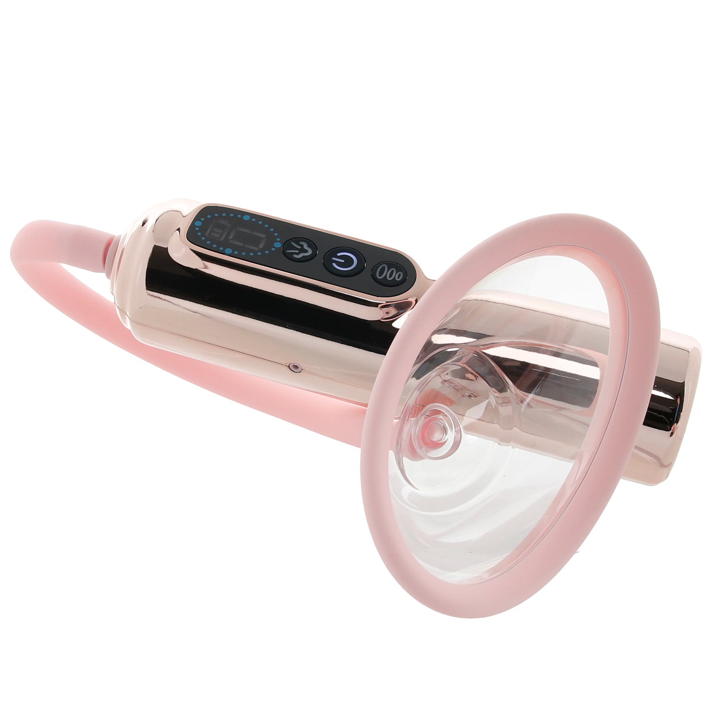 Pumped Vulva, Breast & Nipple Auto Suction Set in Rose