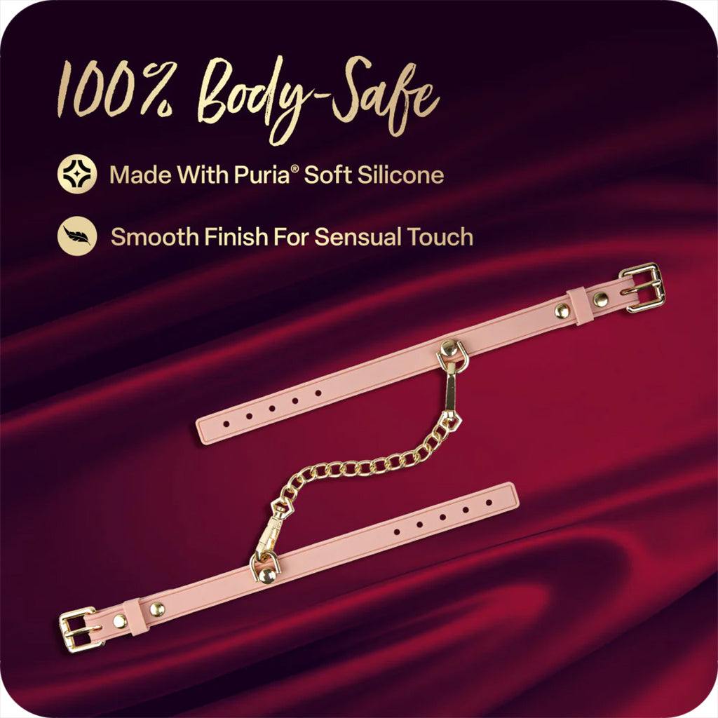 Temptasia Ardor Silicone Wrist & Ankle Restraint Set in Pin