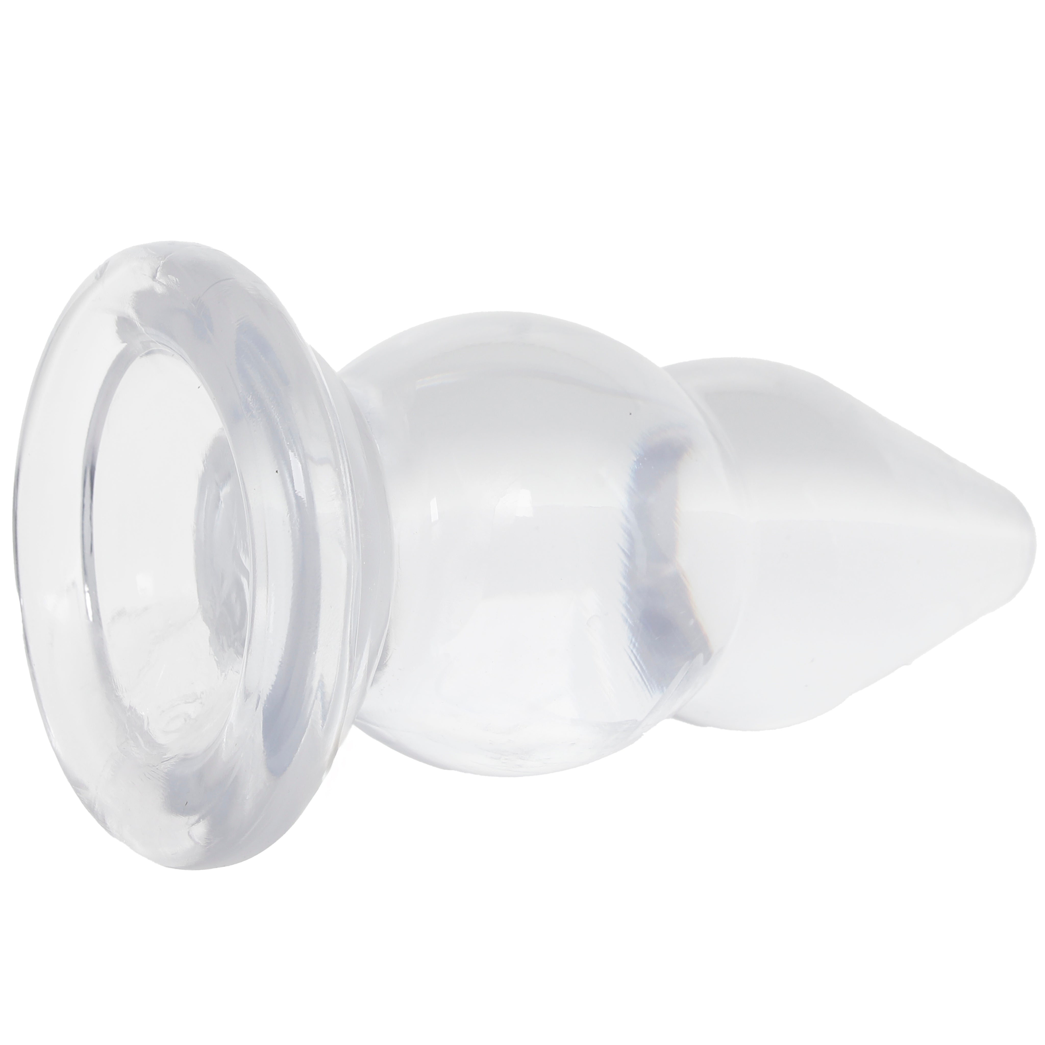 Crystal Jellies 6 Inch Double Pop Butt Plug in Clear