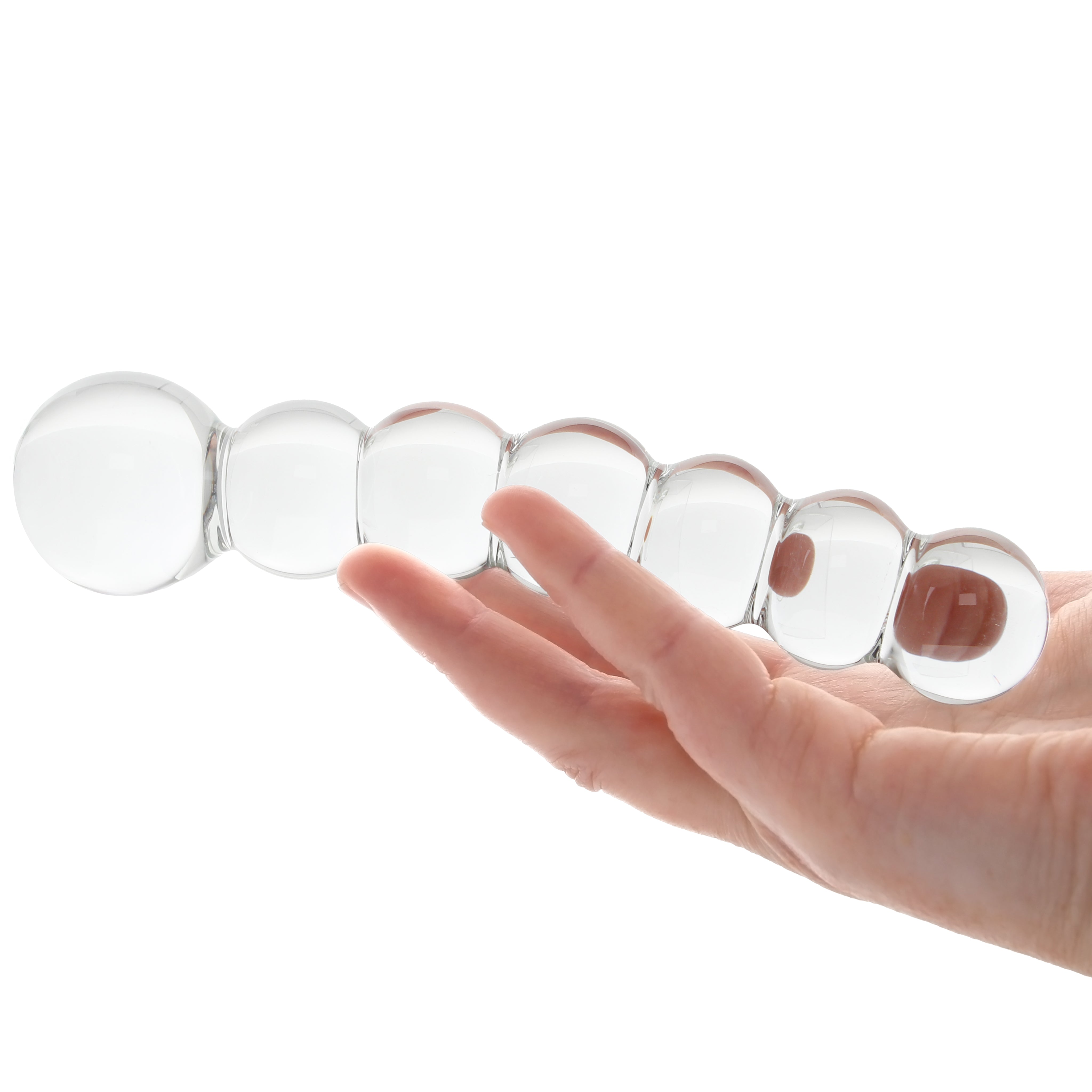 Clarity Celestial Orb Beaded Glass Dildo