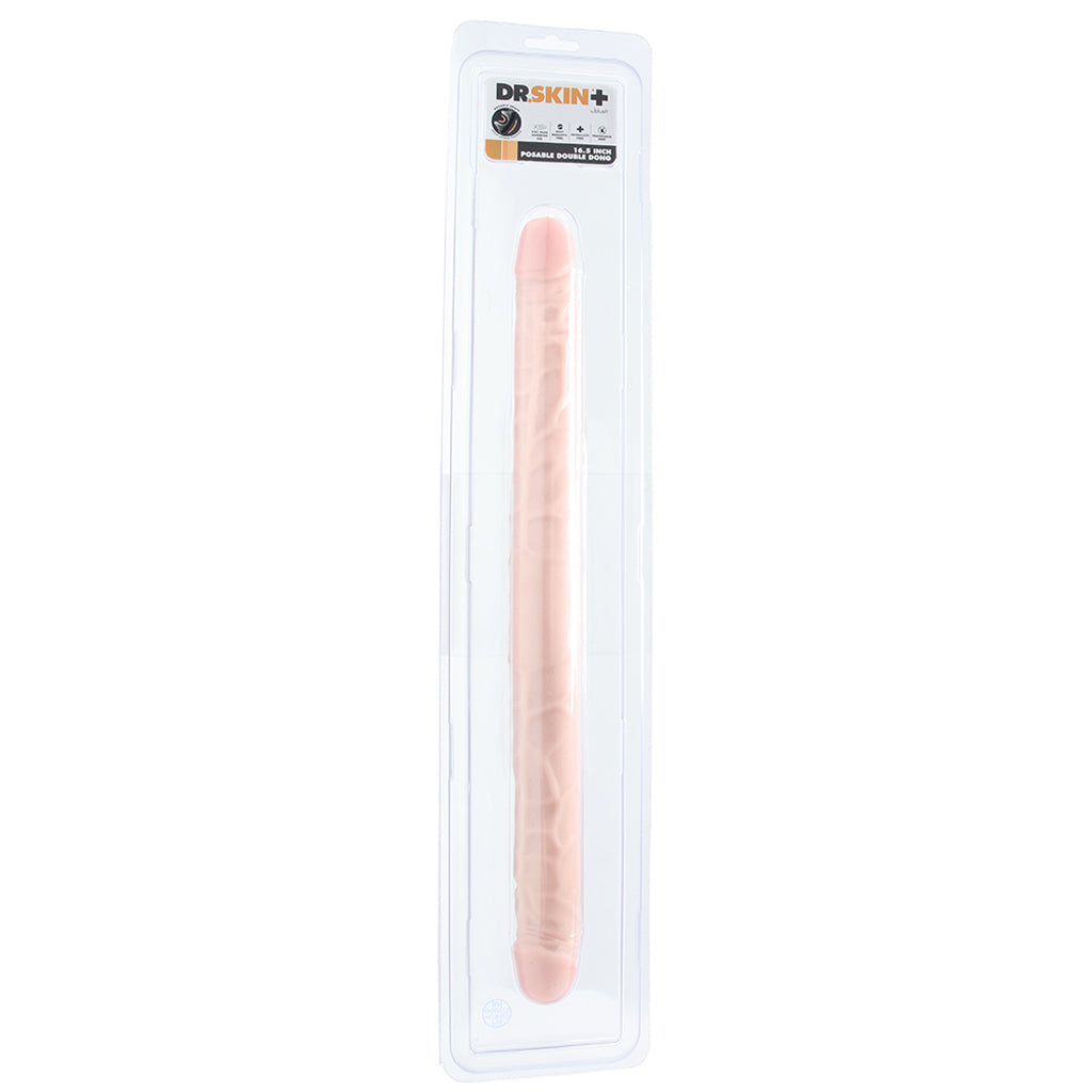 Dr. Skin+ 16.5 Inch Posable Silicone Double Dildo
