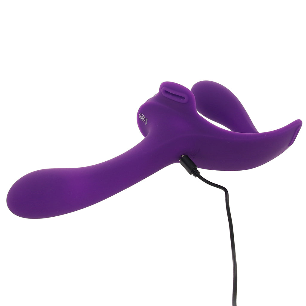 Together Lock-In Vibrating Strap-On Set