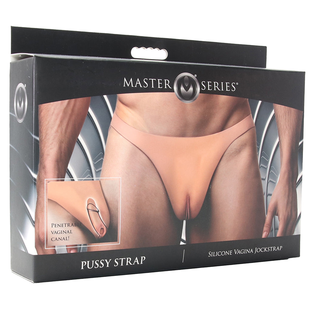 Master Series Pussy Strap Silicone Jockstrap in Light