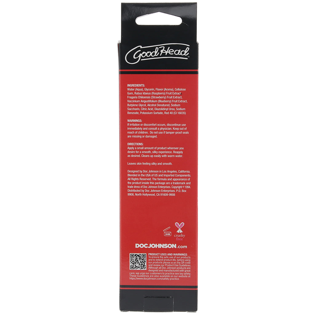 GoodHead Oral Delight Strawberry Gel - Luscious Edible Lube 4oz/113g
