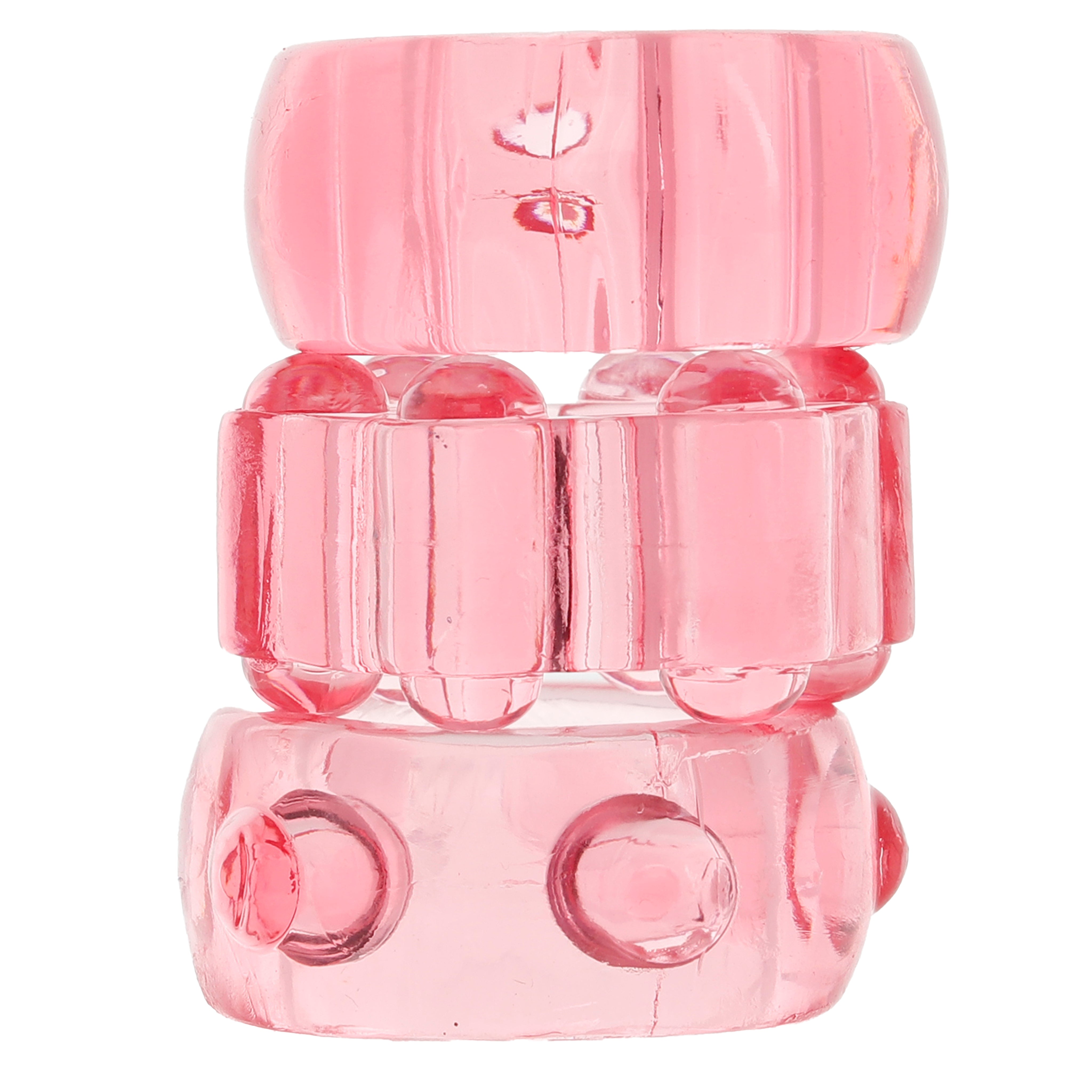 Crystal Jellies Performance Cock Ring Set in Pink