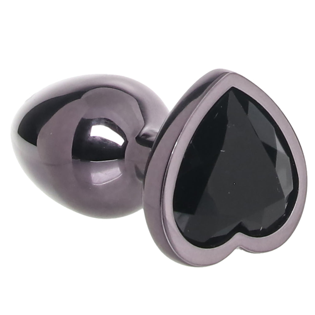 Jewel Black Diamond Heart Plug in Small