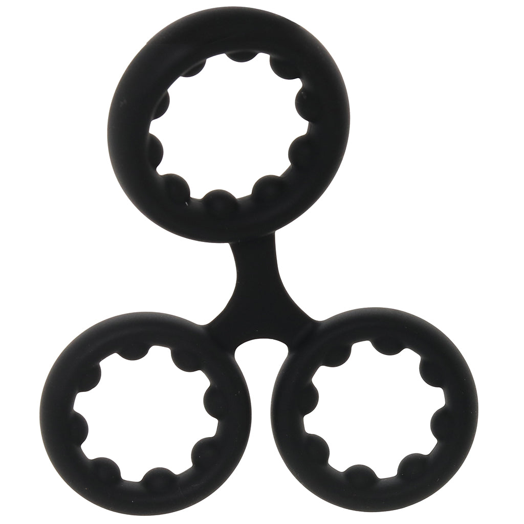 Rock Solid Triple Stamina Ring with Metal Beads