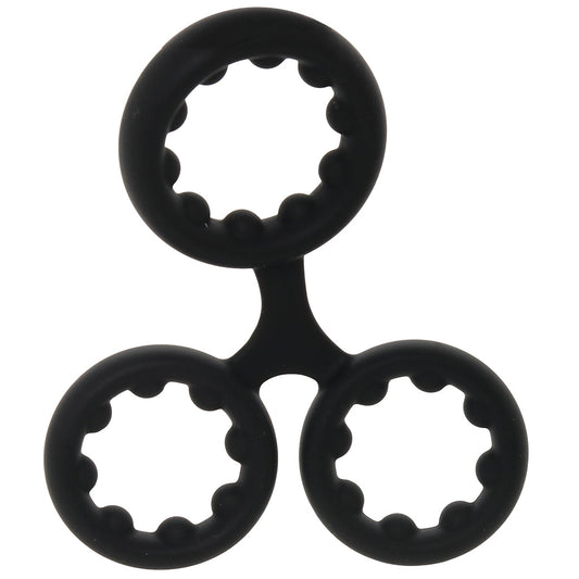 Rock Solid Triple Stamina Ring with Metal Beads