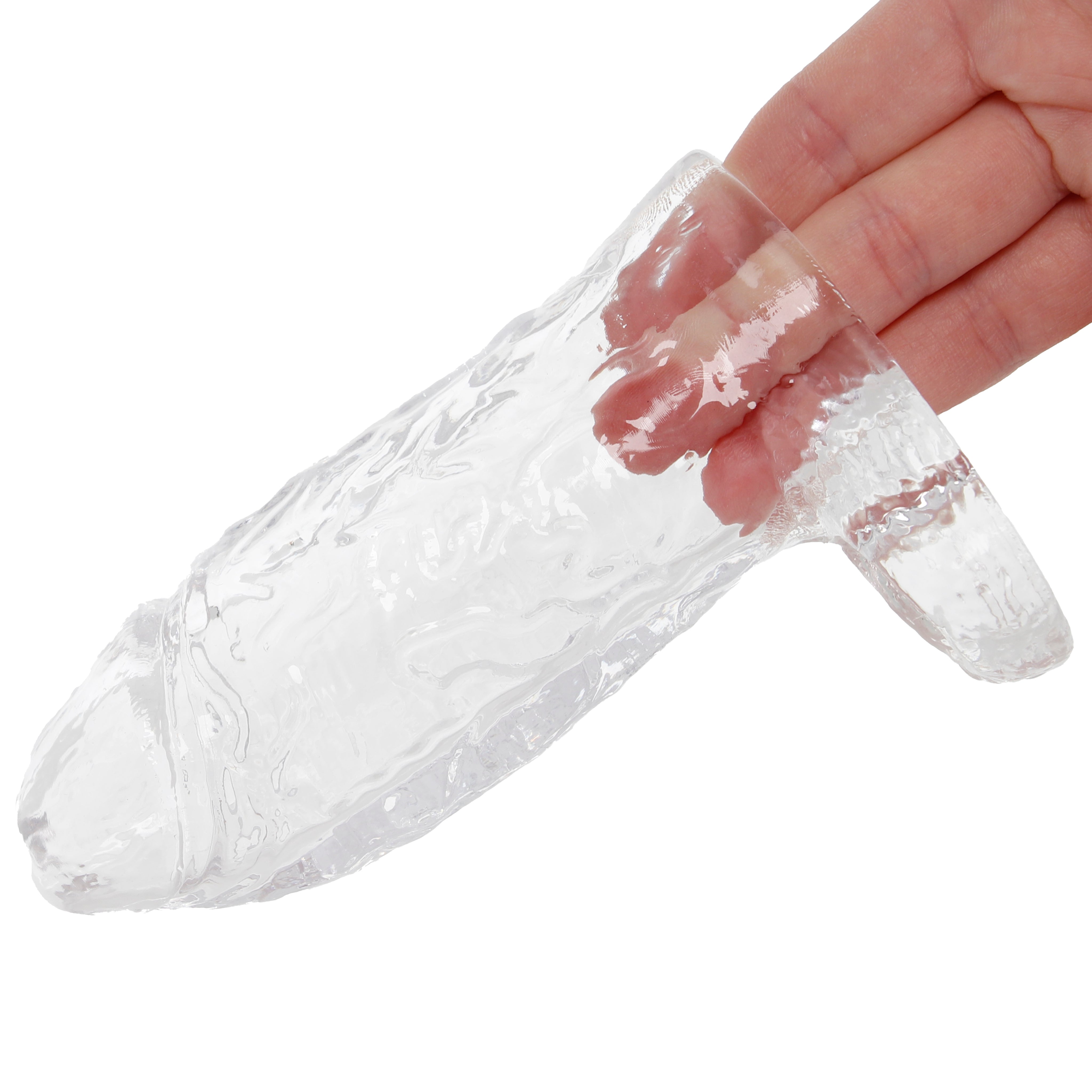 TitanMen 5 Inch Cock Sleeve with Ball Strap in Clear