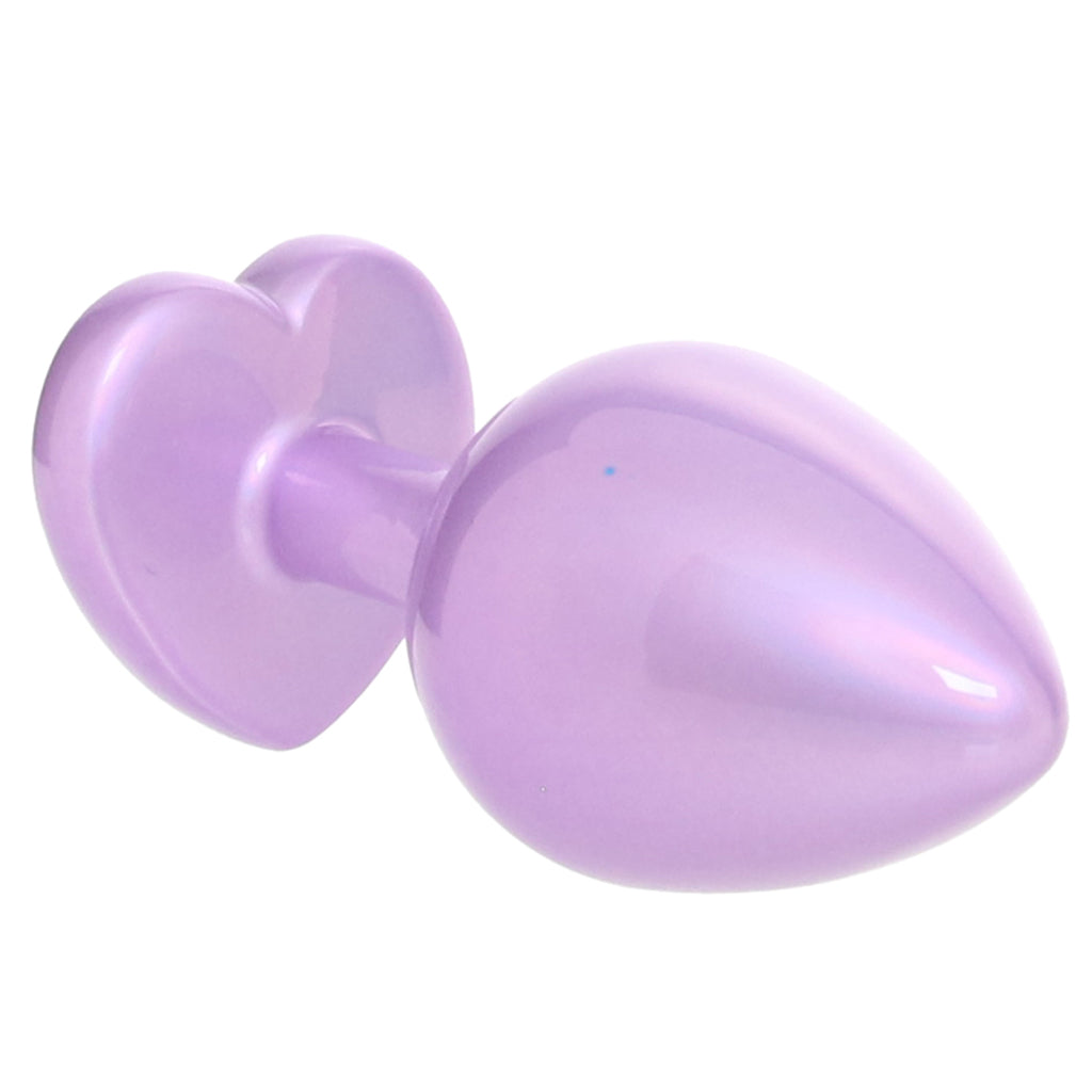 Jewel Amethyst Heart Plug in Large