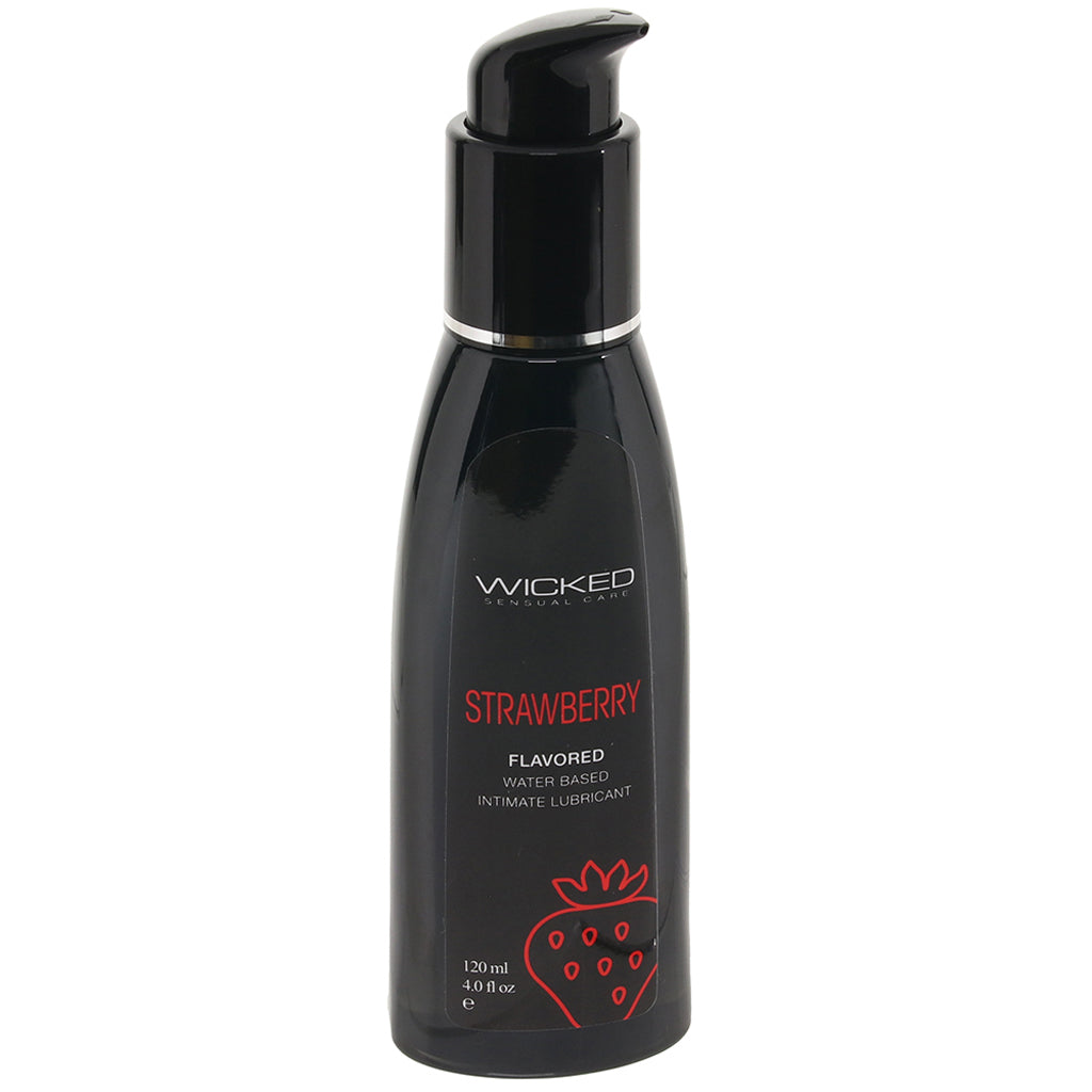 Aqua Flavored Lube 4oz/120ml in Strawberry