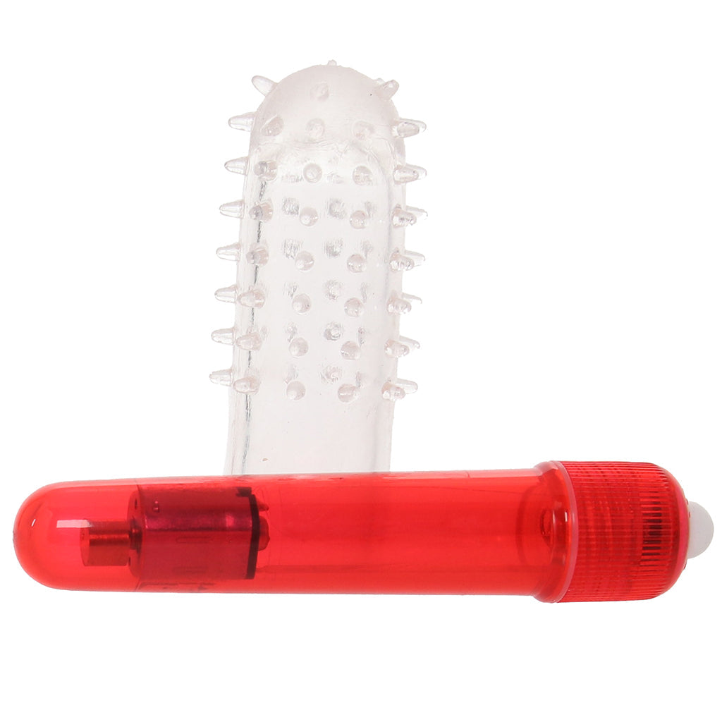 Travel Blaster Textured Bullet Vibe in Red