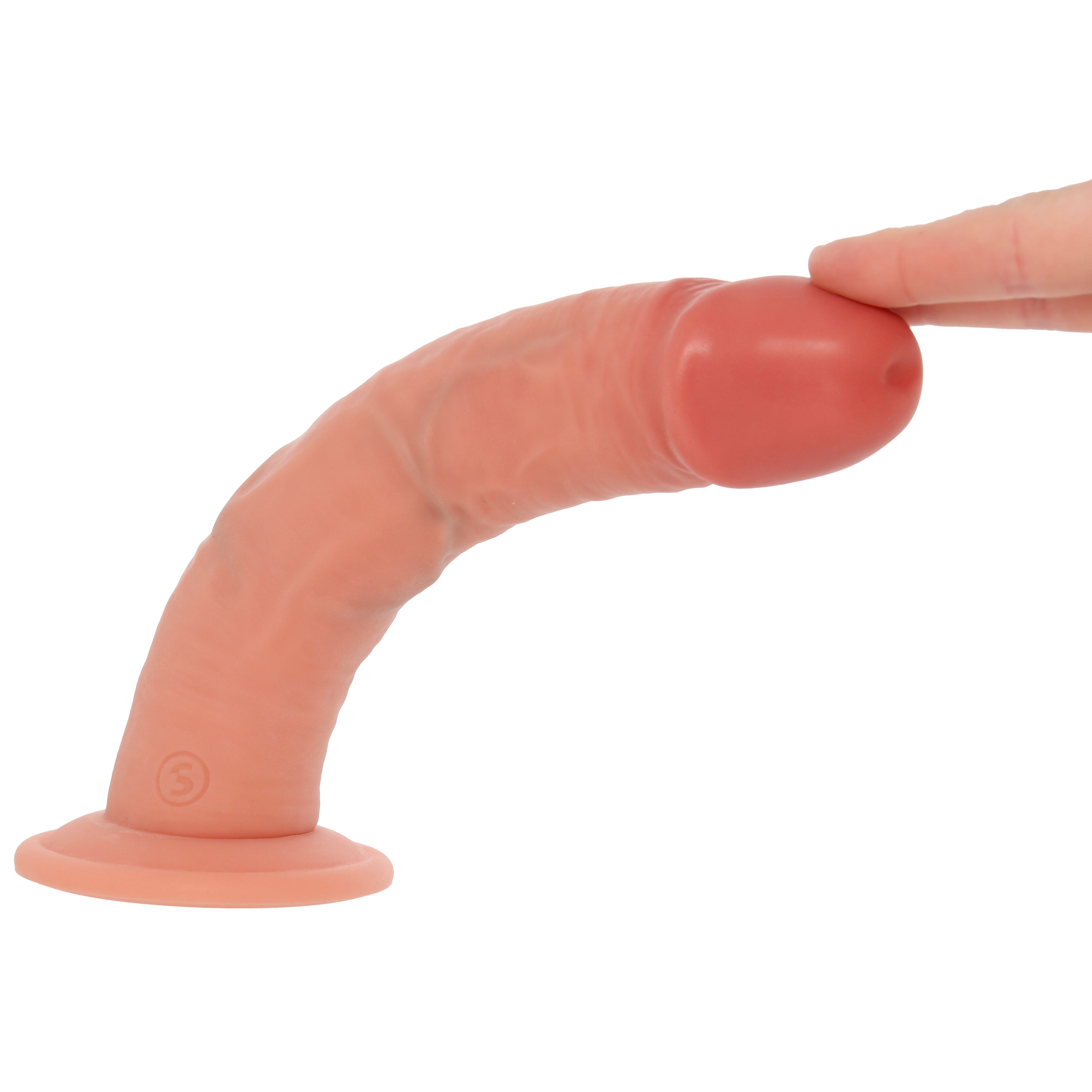 RealRock 8 Inch Dual Density Vibrating Dildo in Light