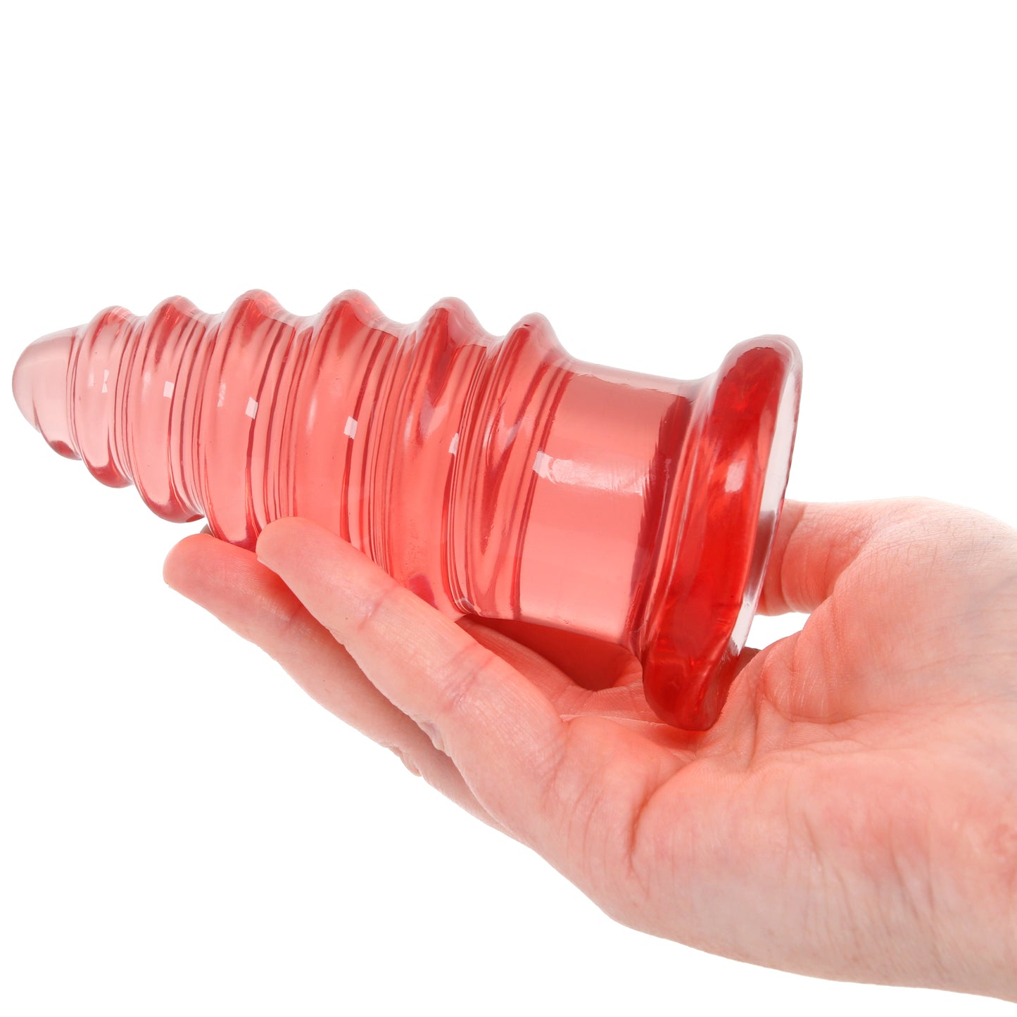 Crystal Jellies 5 Inch Anal Twist Butt Plug in Pink