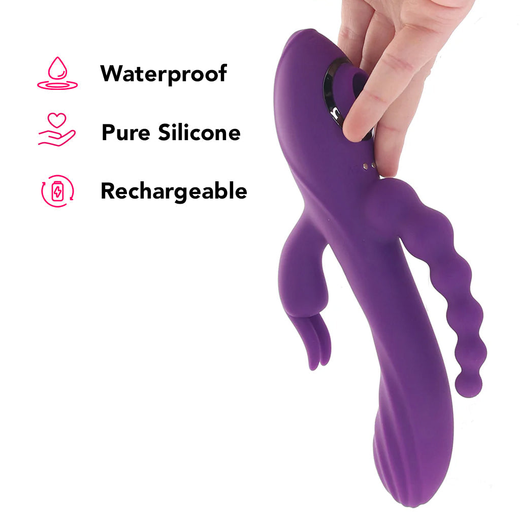Fourgasm Triple Stimulator Sucking Rabbit Vibe